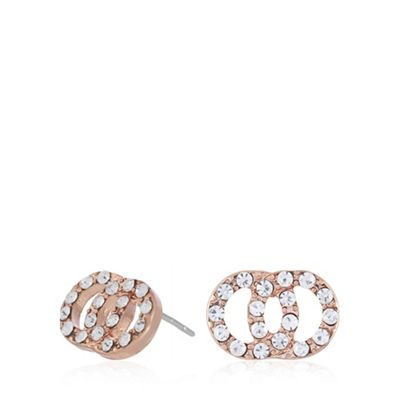 Rose gold plated embellished earrings
